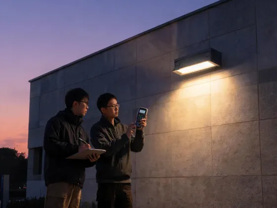 Outdoor lighting mockup review