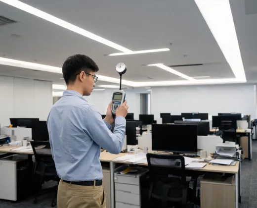 Installed office lighting verification