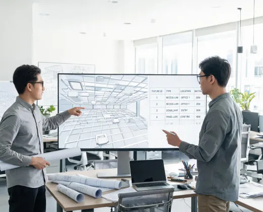 Commercial lighting BIM coordination